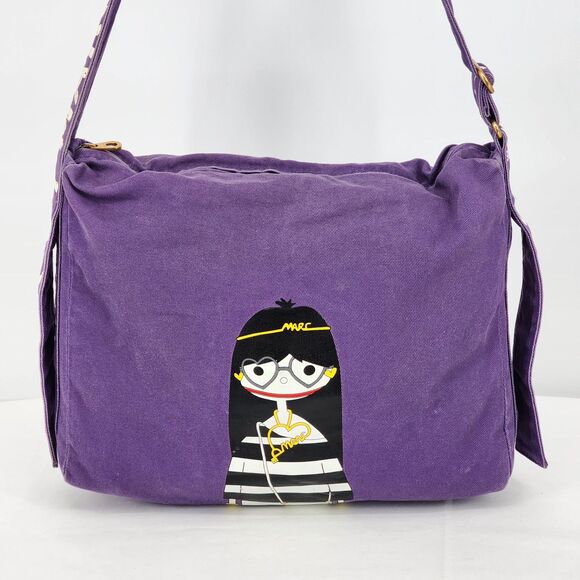 Marc by Marc Jacobs Y2K Miss Marc Girl Purple Messenger Shoulder Bag RARE - Picture 12 of 16